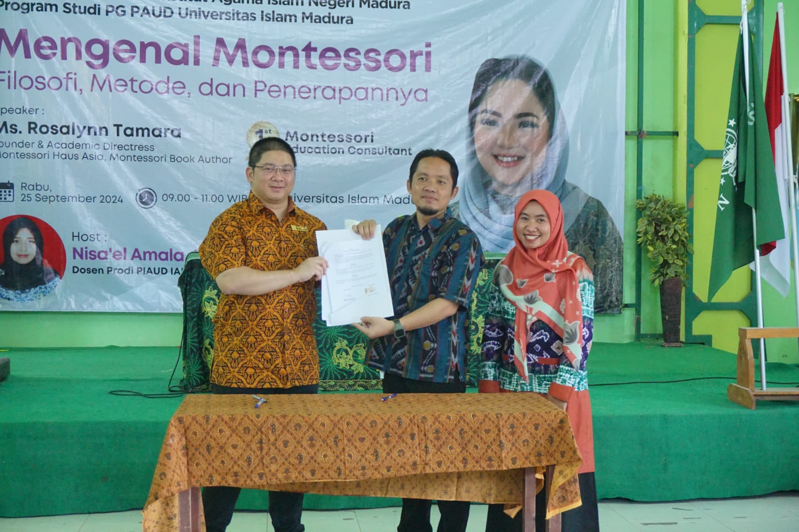 SUKSES GELAR SEMINAR NASIONAL MONTESSORI, PRODI PIAUD IAIN MADURA JUGA MENJALIN KERJA SAMA DENGAN MONTESSORI HAUS ASIA